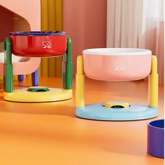 Pet Suction Cup Bowl with Adjustable Height for Dogs and Cats - Cervical Vertebrae Protection Feeder and Water Bowl