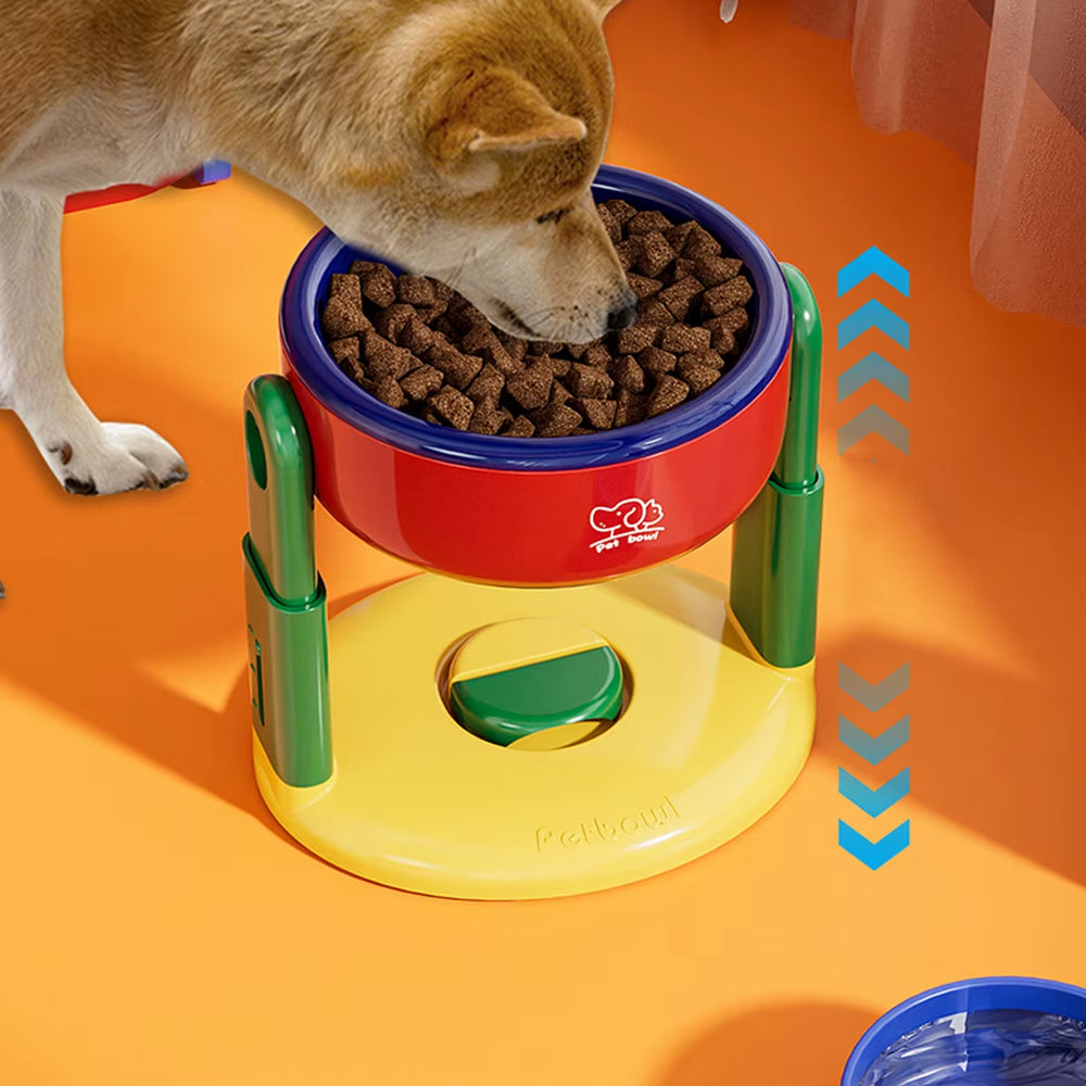 Pet Suction Cup Bowl with Adjustable Height for Dogs and Cats - Cervical Vertebrae Protection Feeder and Water Bowl